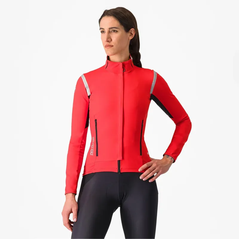 Castelli Perfetto RoS 2 Women's Jacket - Hibiscus/Silver Reflex