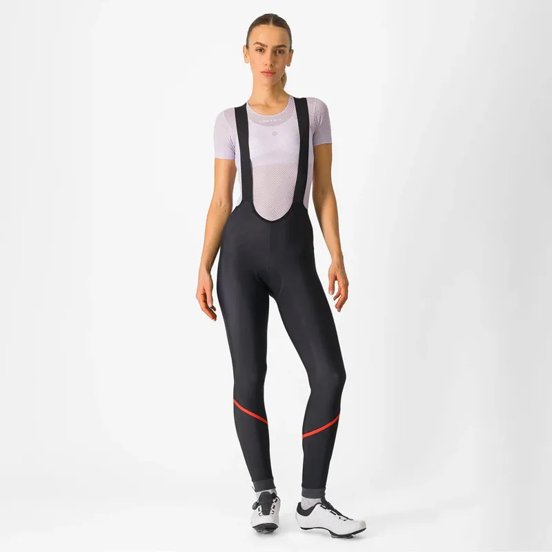 Castelli Velocissima DT Women's Bib Tights - Black/Hibiscus