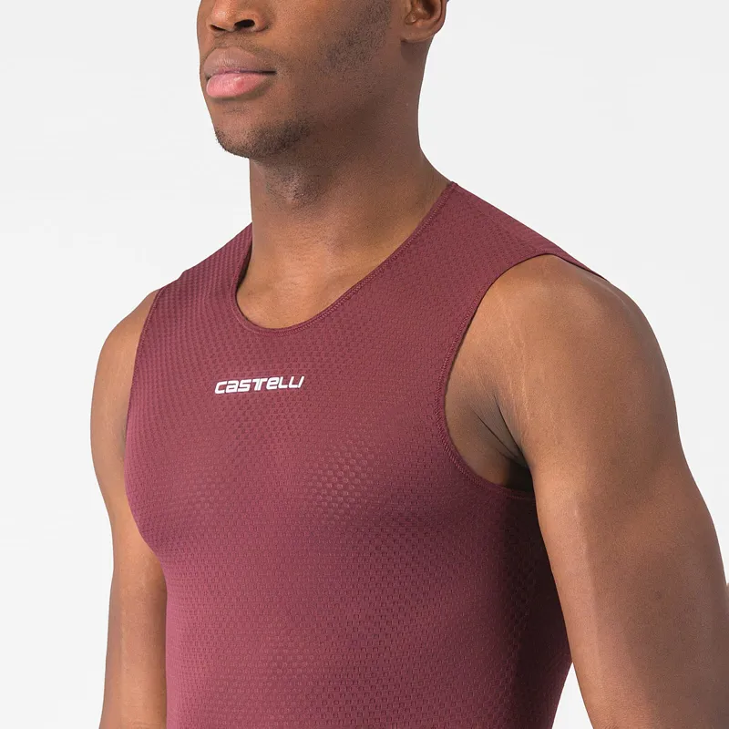 Castelli Pro Mesh 2.0 Sleeveless Men's Base Layer - Deep Bordeaux-2