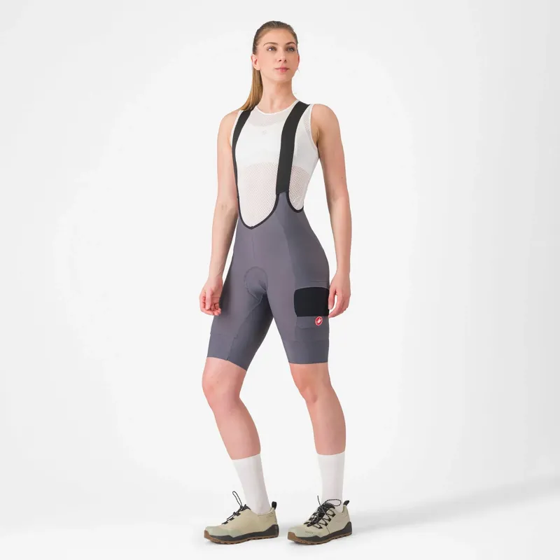 Castelli Unlimited Cargo Women's Bib Shorts - Smokey Grey