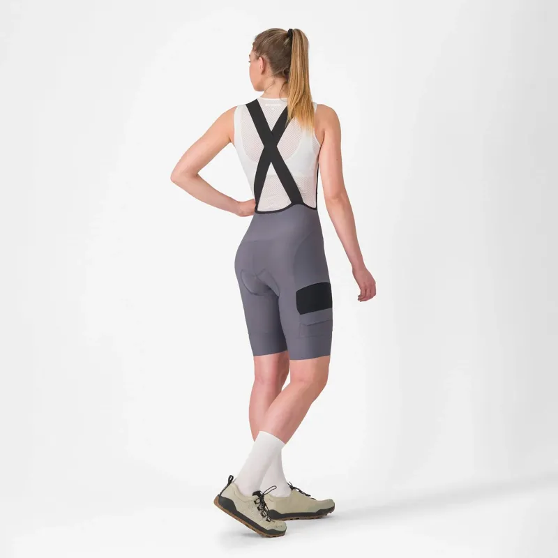 Castelli Unlimited Cargo Women's Bib Shorts - Smokey Grey-1