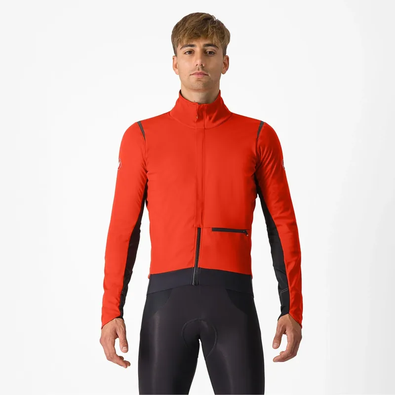 Castelli Alpha Doppio RoS Men's Jacket - Brilliant Orange - XS