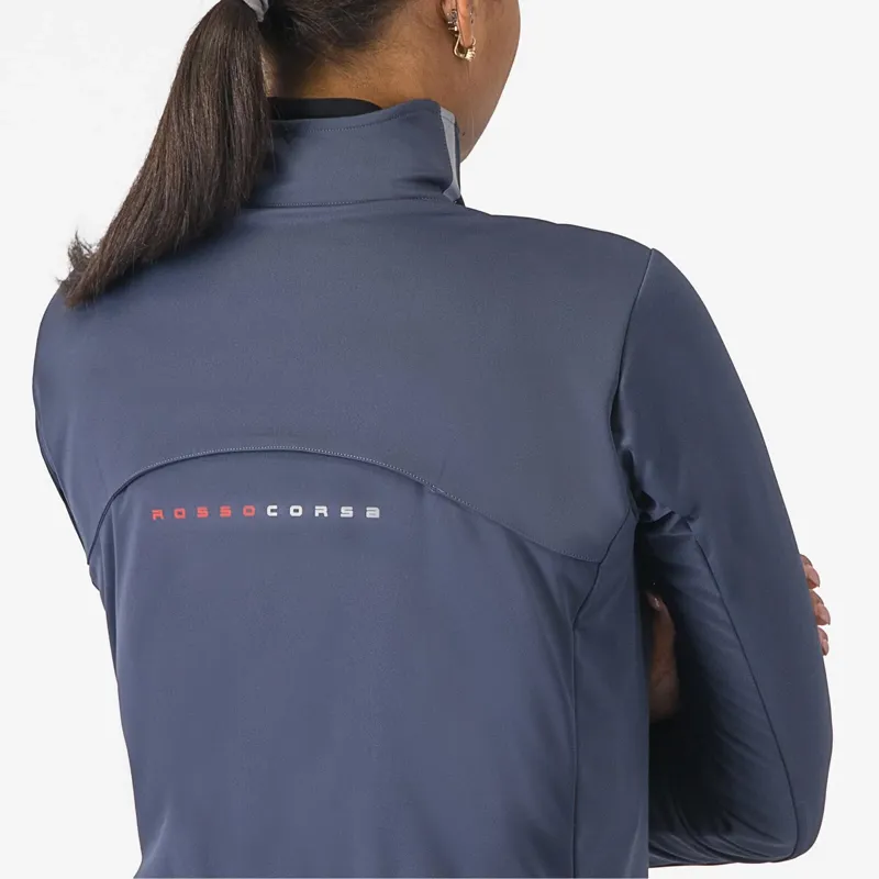 Castelli Alpha Doppio RoS Women's Jacket - Twilight Blue/Silver Reflex-5