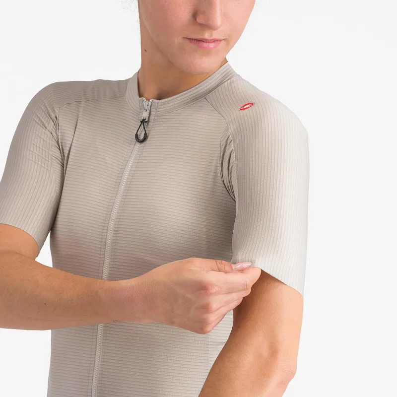 Castelli Espresso Women's Short Sleeve Jersey - Silver Moon-2