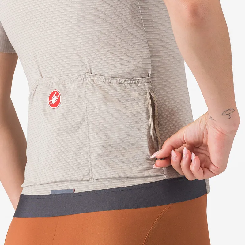 Castelli Espresso Women's Short Sleeve Jersey - Silver Moon-4