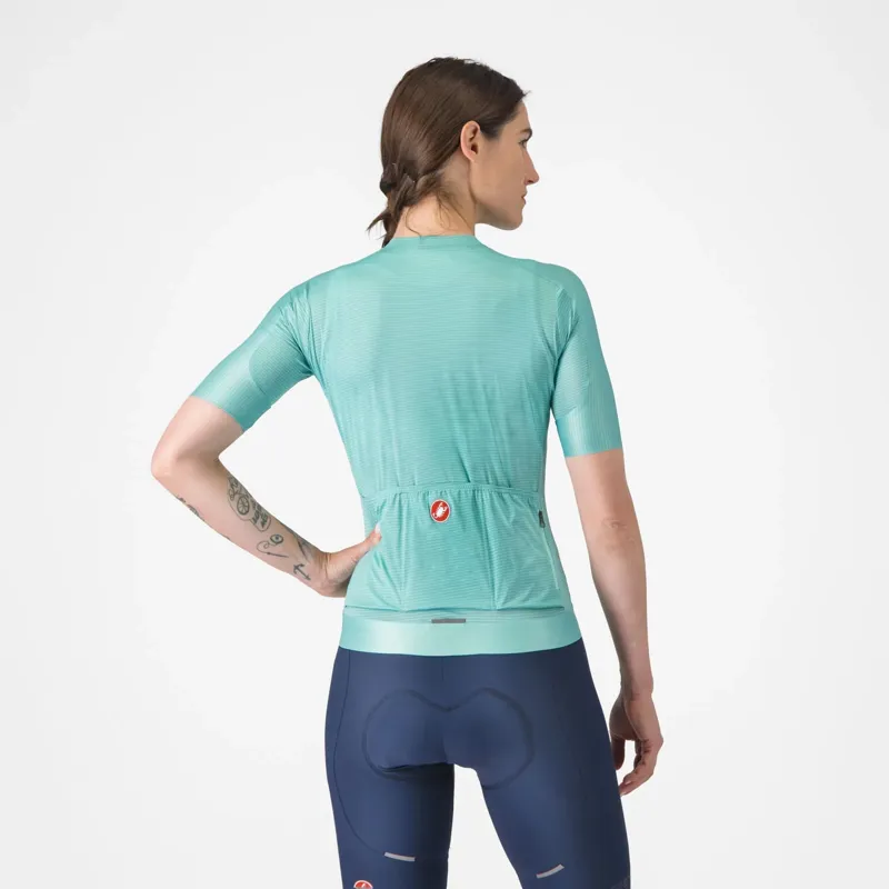 Castelli Espresso Women's Short Sleeve Jersey - Pool Blue-1