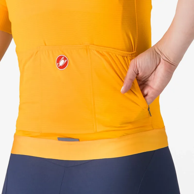 Castelli Espresso Women's Short Sleeve Jersey - Vivid Orange-4