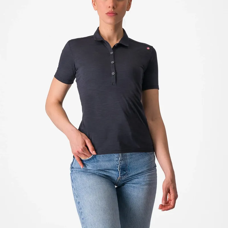 Castelli Merino Women's Polo - Light Black