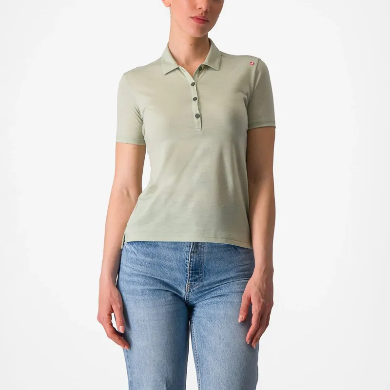 Castelli Merino Women's Polo - Desert Green