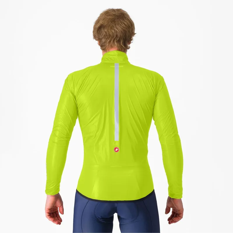 Castelli Squall Shell Waterproof Men's Jacket - Electric Lime/Black-1