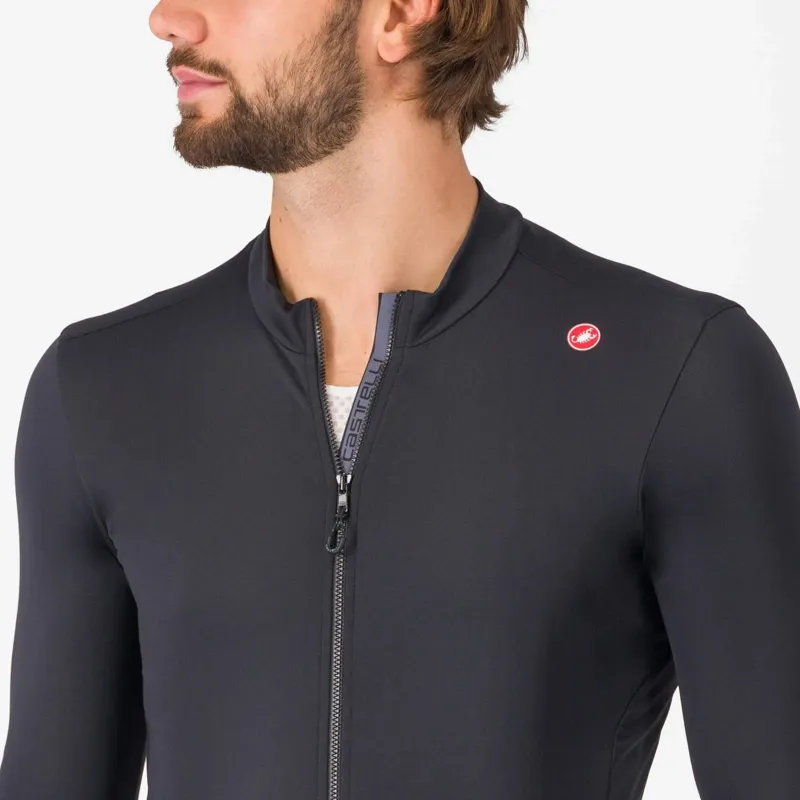 Castelli Espresso Thermal Men's Long Sleeve Jersey - Light Black-2