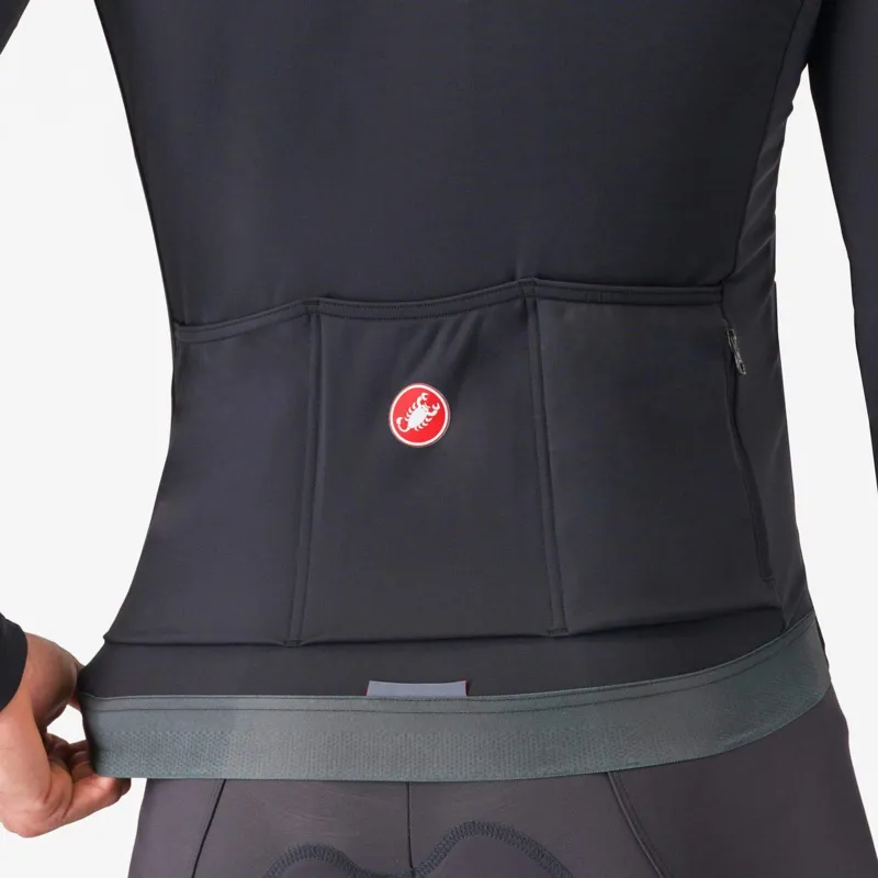 Castelli Espresso Thermal Men's Long Sleeve Jersey - Light Black-4