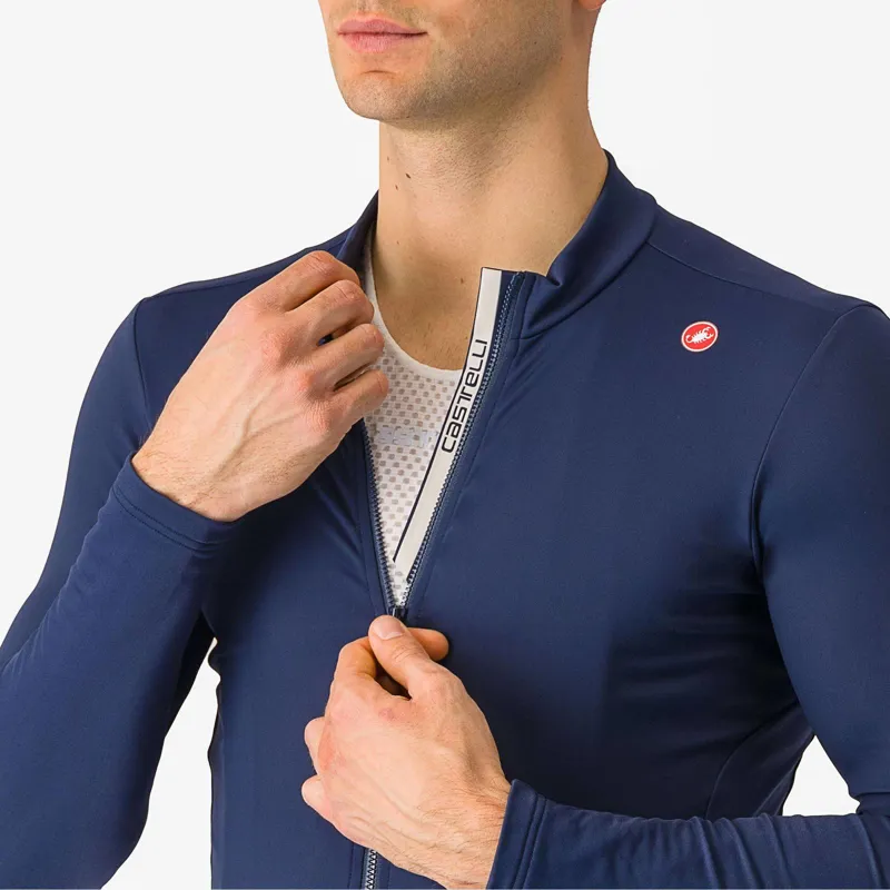 Castelli Espresso Thermal Men's Long Sleeve Jersey - Belgian Blue-2