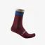 Castelli Gara Thermal 18 Men's Socks - Bordeaux/Light Steel Blue