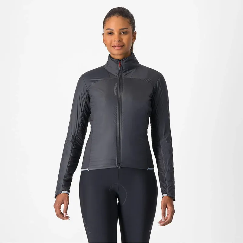 Castelli Fly Direct Windproof Women's Jacket - Light Black/Silver Grey