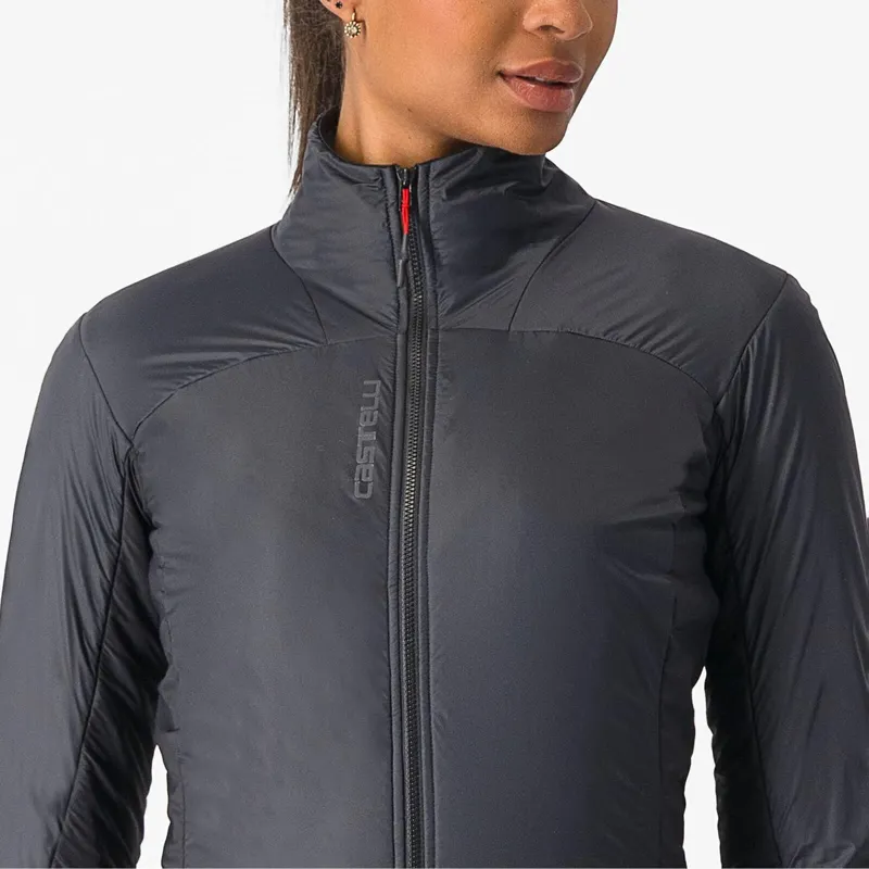 Castelli Fly Direct Windproof Women's Jacket - Light Black/Silver Grey-2