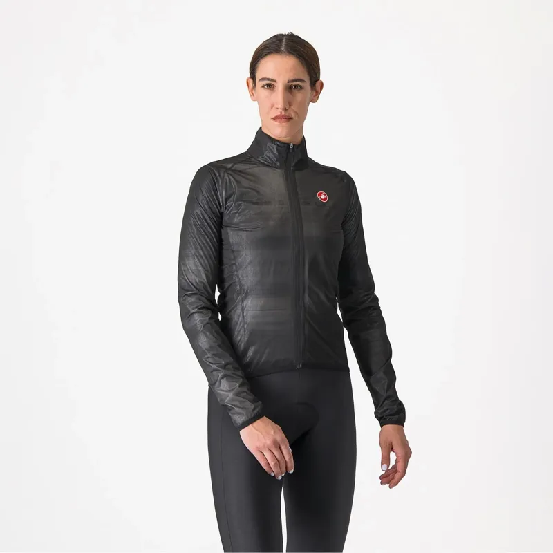 Castelli Squall Shell Waterproof Women's Jacket - Black/Silver Grey