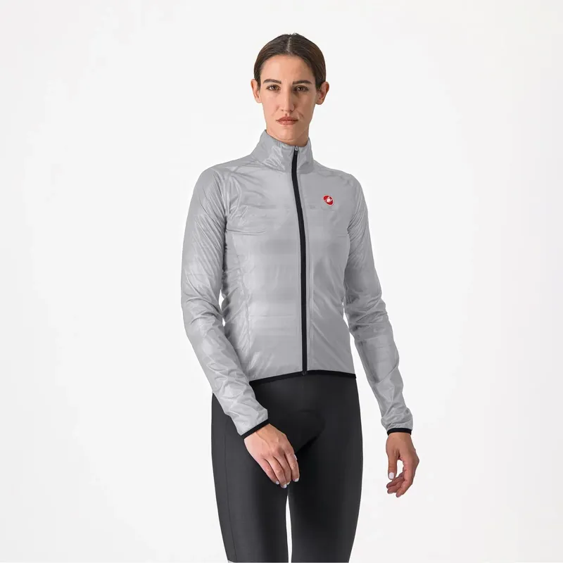 Castelli Squall Shell Waterproof Women's Jacket - Silver Grey/Black