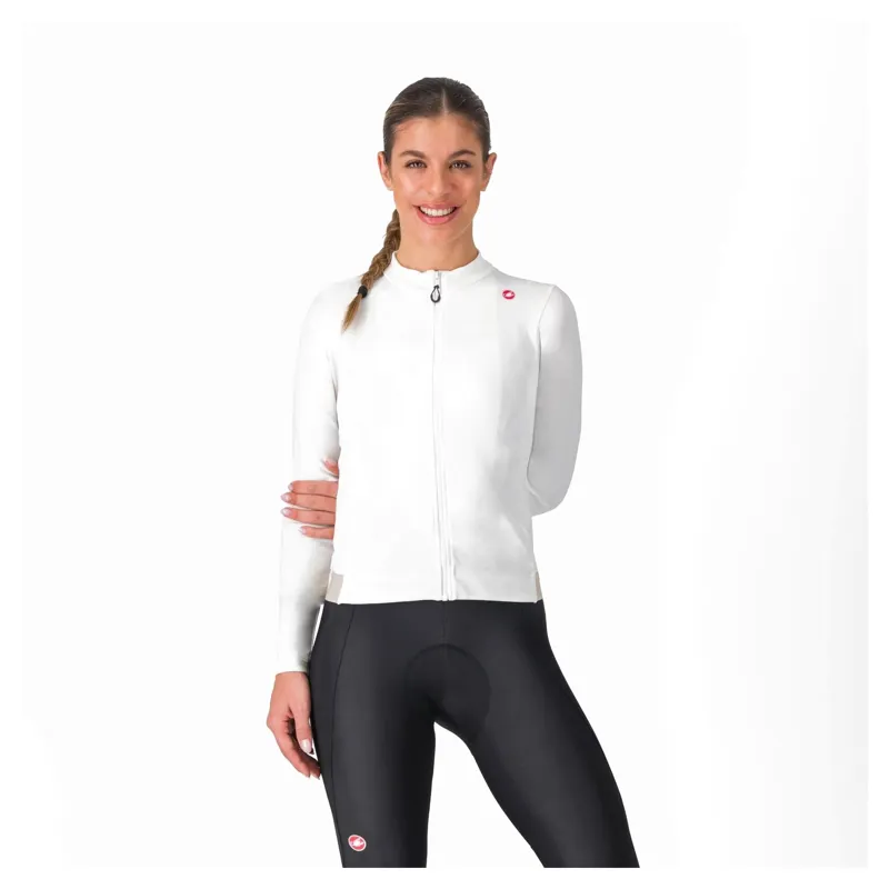 Castelli Espresso Thermal Women's Long Sleeve Jersey - Ivory/Silver Moon
