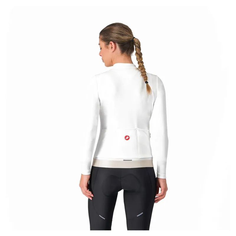 Castelli Espresso Thermal Women's Long Sleeve Jersey - Ivory/Silver Moon-1