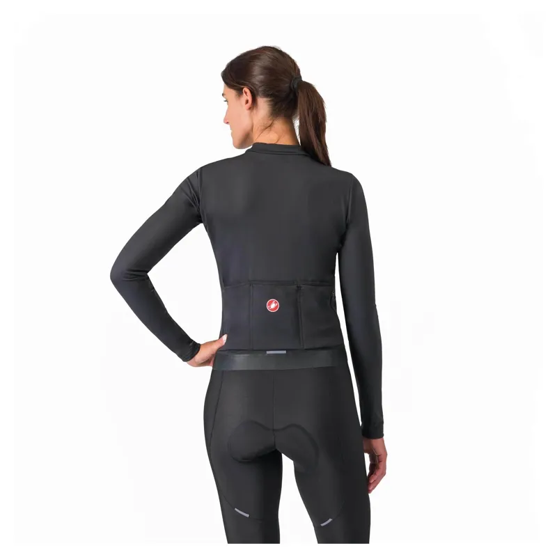 Castelli Espresso Thermal Women's Long Sleeve Jersey - Light Black-1