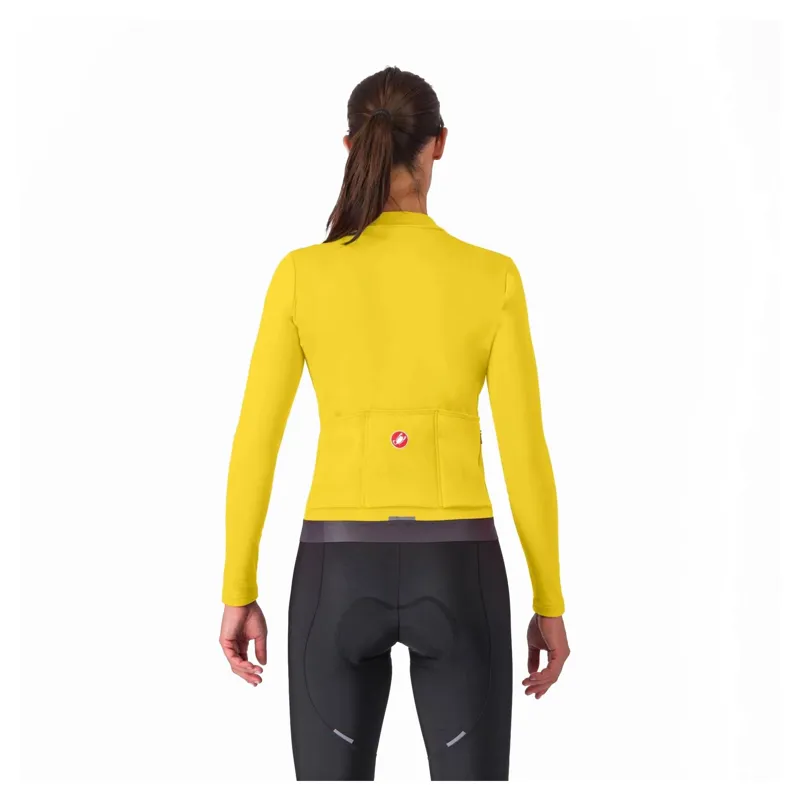 Castelli Espresso Thermal Women's Long Sleeve Jersey - Mango Mojito/Dark Grey-1