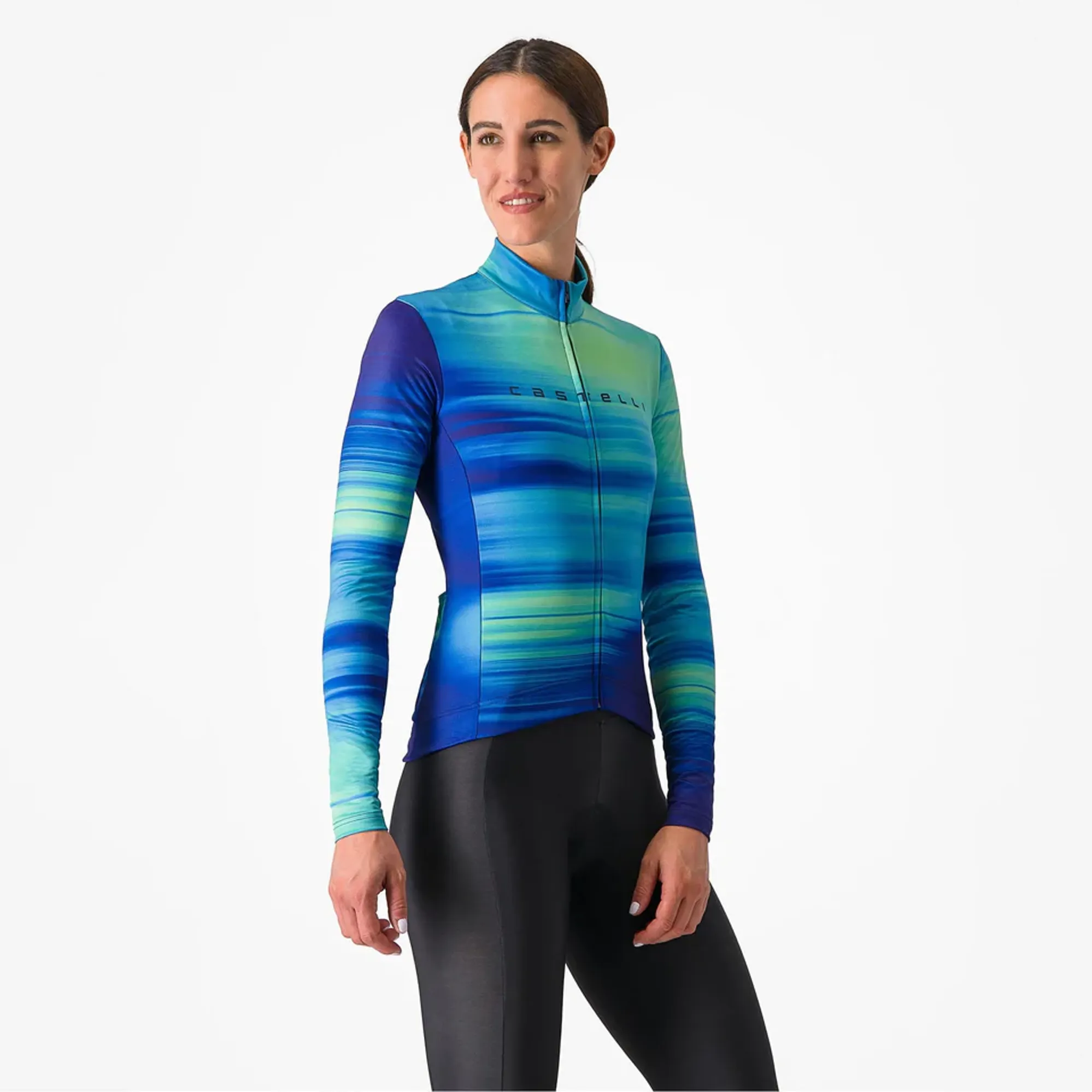 Castelli Phase Women s Long Sleeve Jersey Multicolour Blue