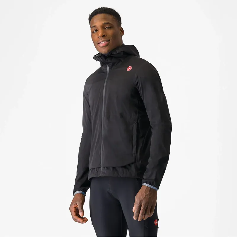 Castelli Unlimited Rain Waterproof Men's Jacket - Light Black