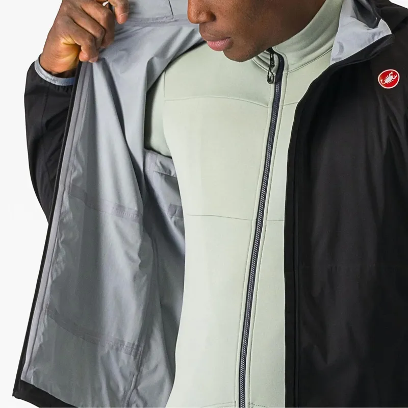 Castelli Unlimited Rain Waterproof Men's Jacket - Light Black-2