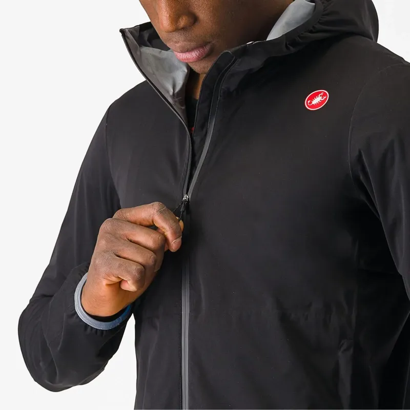 Castelli Unlimited Rain Waterproof Men's Jacket - Light Black-3