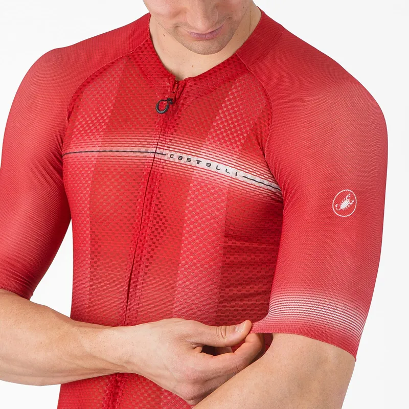 Castelli Climber's A/C Men's Short Sleeve Jersey - Red/Black-3