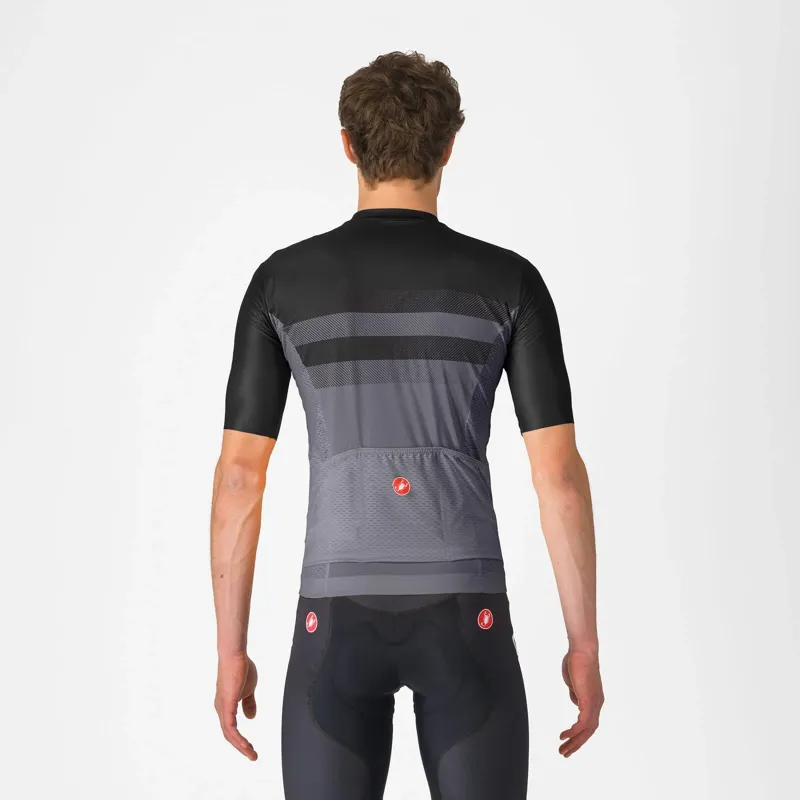 Castelli Simbolo Men's Short Sleeve Jersey - Smokey Grey/Black-1