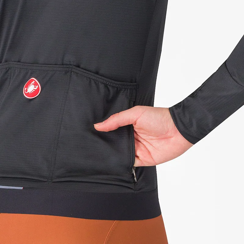 Castelli Espresso Women's Long Sleeve Jersey - Light Black/Dark Grey-4