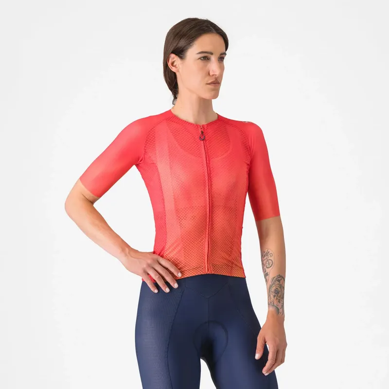 Castelli Climber's A/C Women's Short Sleeve Jersey - Hibiscus