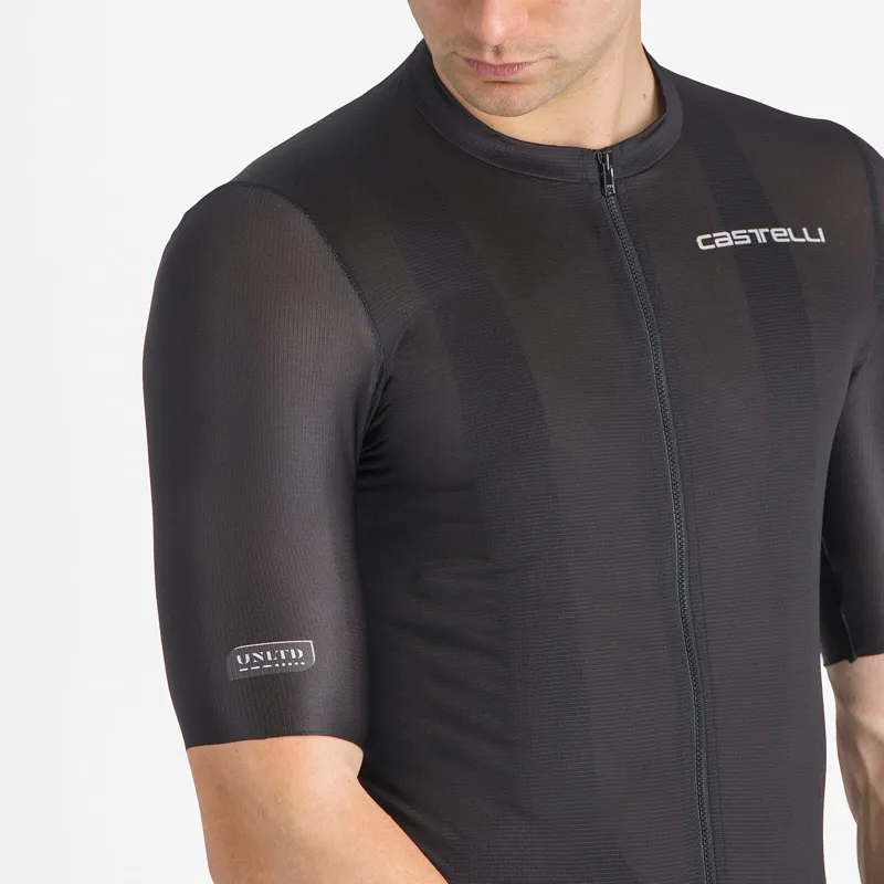 Castelli Unlimited Entrata 3 Men's Short Sleeve Jersey - Light Black-2