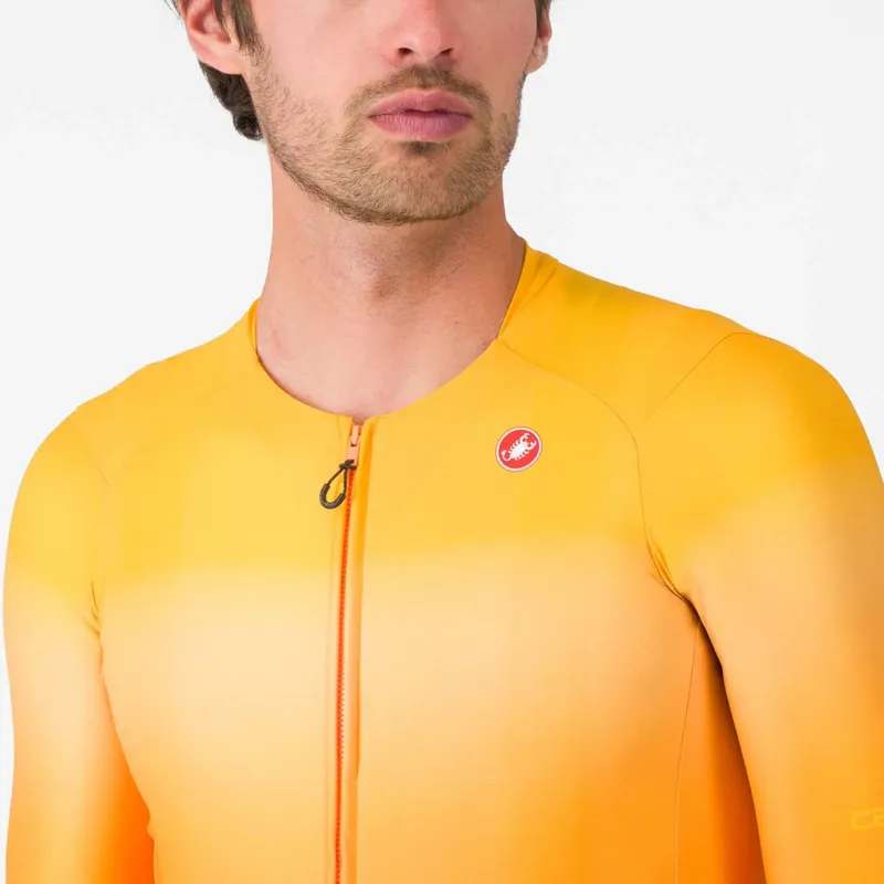 Castelli UPF Men's Long Sleeve Jersey - Vivid Orange-2