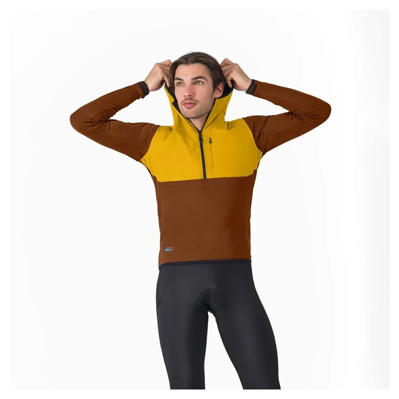 Castelli Unlimited Roam Men's Hoodie - Mocha/Yellow