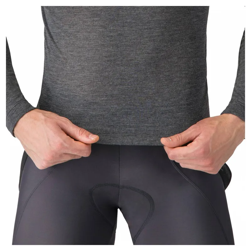 Castelli Medio Men's Long Sleeve Base Layer - Melange Grey-3