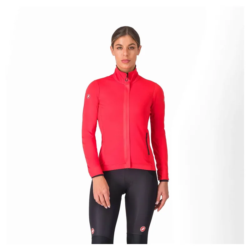 Castelli Alpha 150 Women's Windproof Jacket - Hibiscus/Black