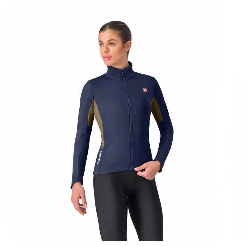 Castelli Entrata 2 Women's Windproof Jacket - Belgian Blue/Olive Green