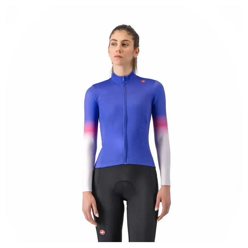 Castelli Corso Thermal Women's Long Sleeve Jersey - Ultraviolet/Purple/Violet