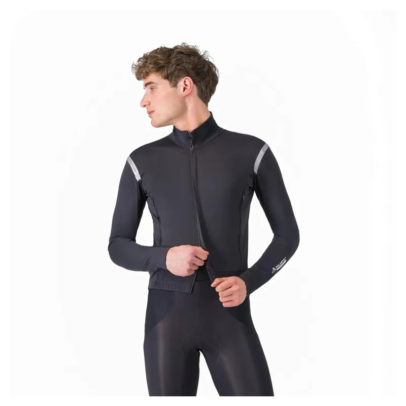 Castelli Perfetto RoS 3 Men's Windproof Jacket - Light Black/Silver Reflex
