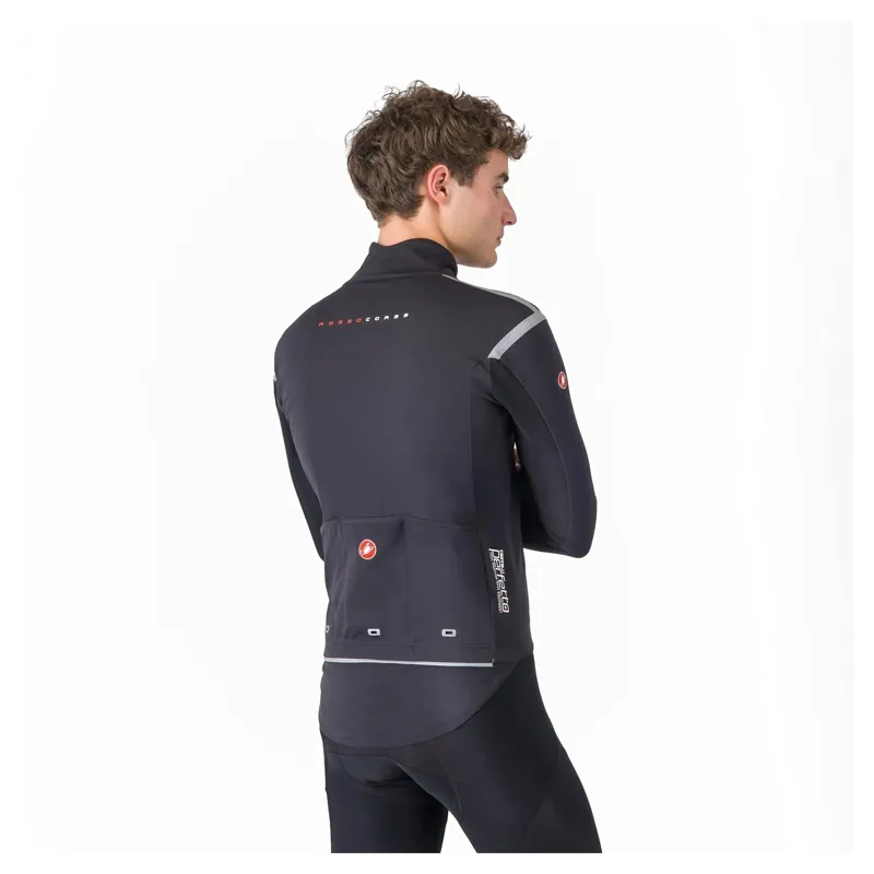 Castelli Perfetto RoS 3 Men's Windproof Jacket - Light Black/Silver Reflex-1