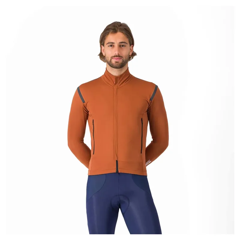 Castelli Perfetto RoS 3 Men's Windproof Jacket - Mocha/Black Reflex