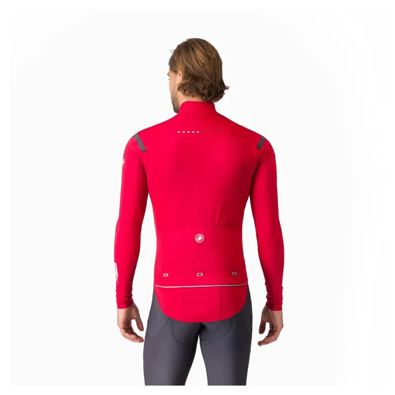Castelli Perfetto RoS 3 Men's Windproof Jacket - Rich Red/Black Reflex-1