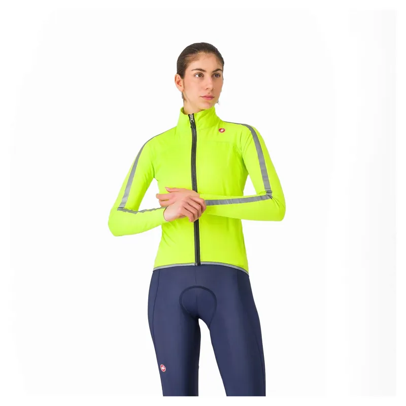 Castelli Ultra Women's Rain Cape - Electric Lime/Silver Reflex