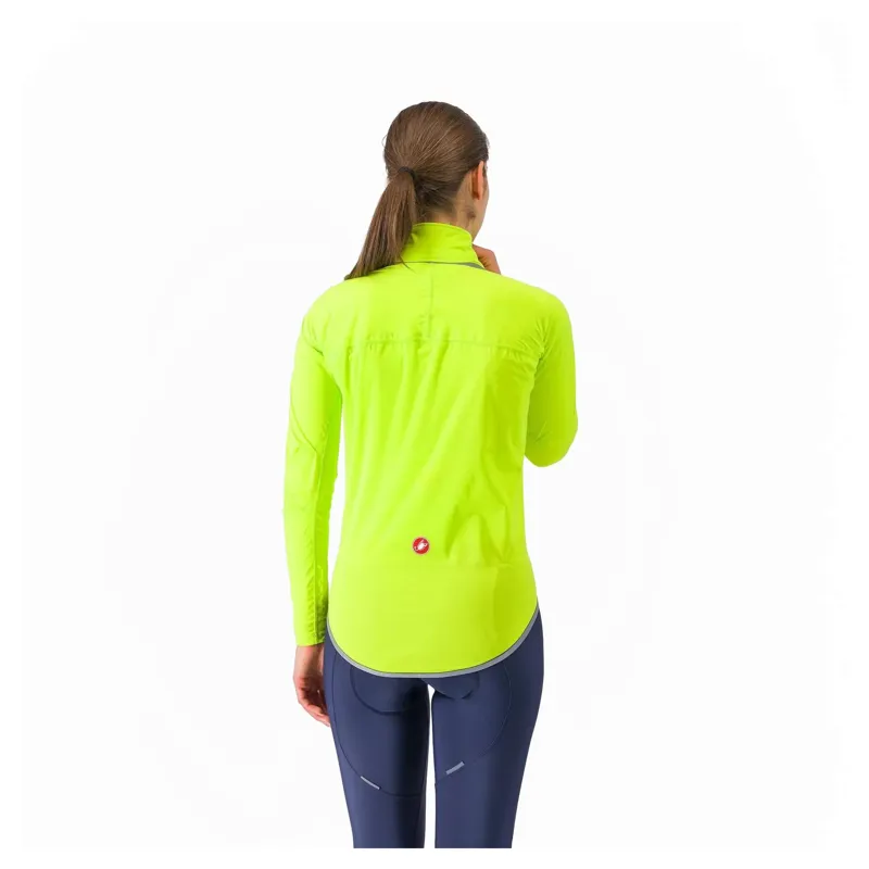 Castelli Ultra Women's Rain Cape - Electric Lime/Silver Reflex-1