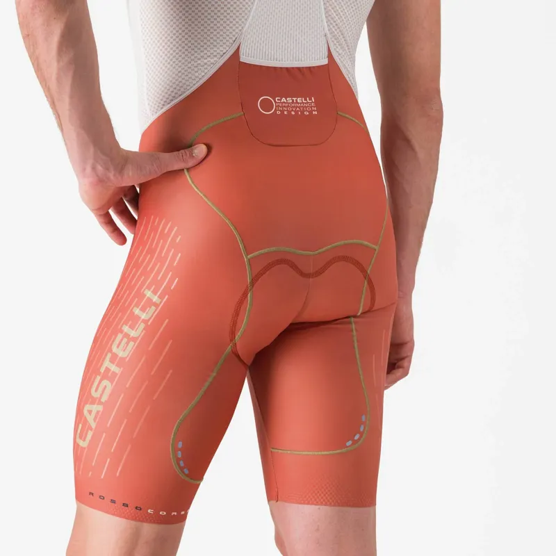 Castelli Free Aero Race Men's Bib Shorts - Paprika/Elmwood-4
