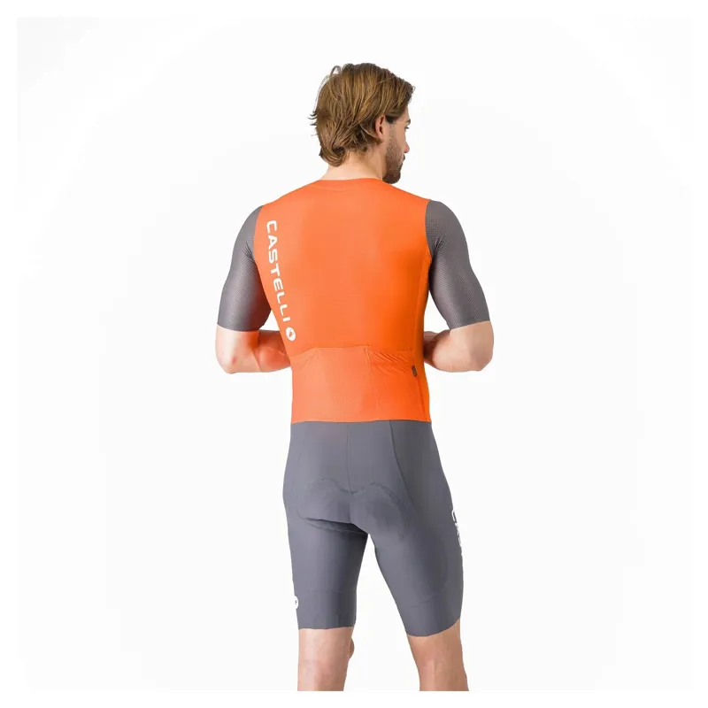 Castelli Saturday Morning Men's Skin Suit - Brilliant Orange/Vivid Orange-1