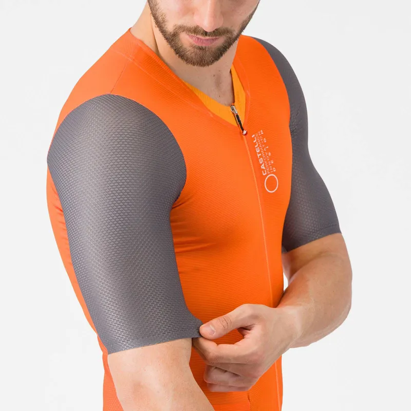Castelli Saturday Morning Men's Skin Suit - Brilliant Orange/Vivid Orange-3